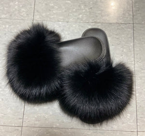 Slides with Fox Fur